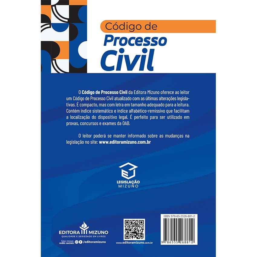 Código de Processo Civil 2ª edição (2024) editoramizuno