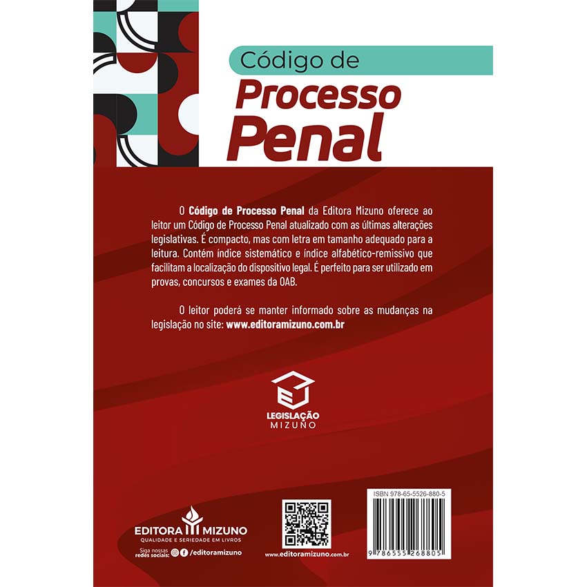 Código de Processo Penal 2ª edição (2024) editoramizuno