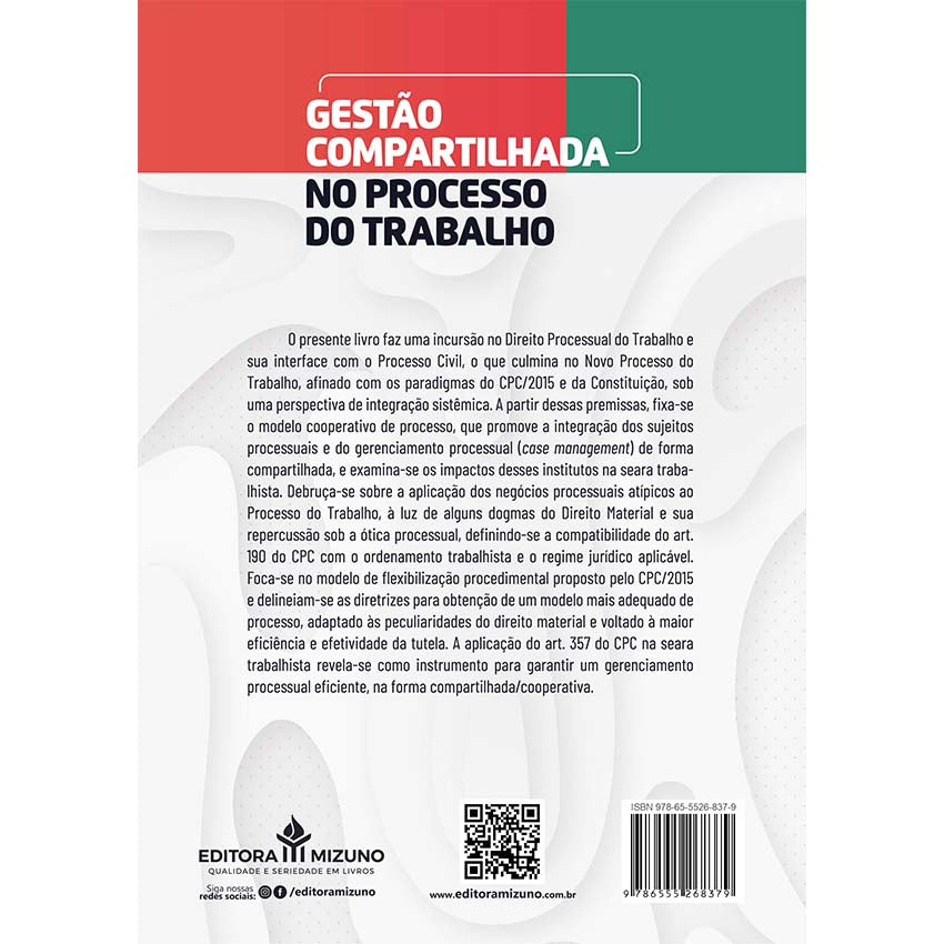 Gestão Compartilhada no Processo do Trabalho editoramizuno