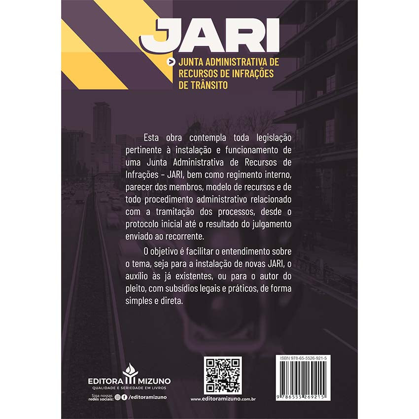 JARI - Junta Administrativa de Recursos de Infrações de Trânsito 3ª edição (2024) editoramizuno