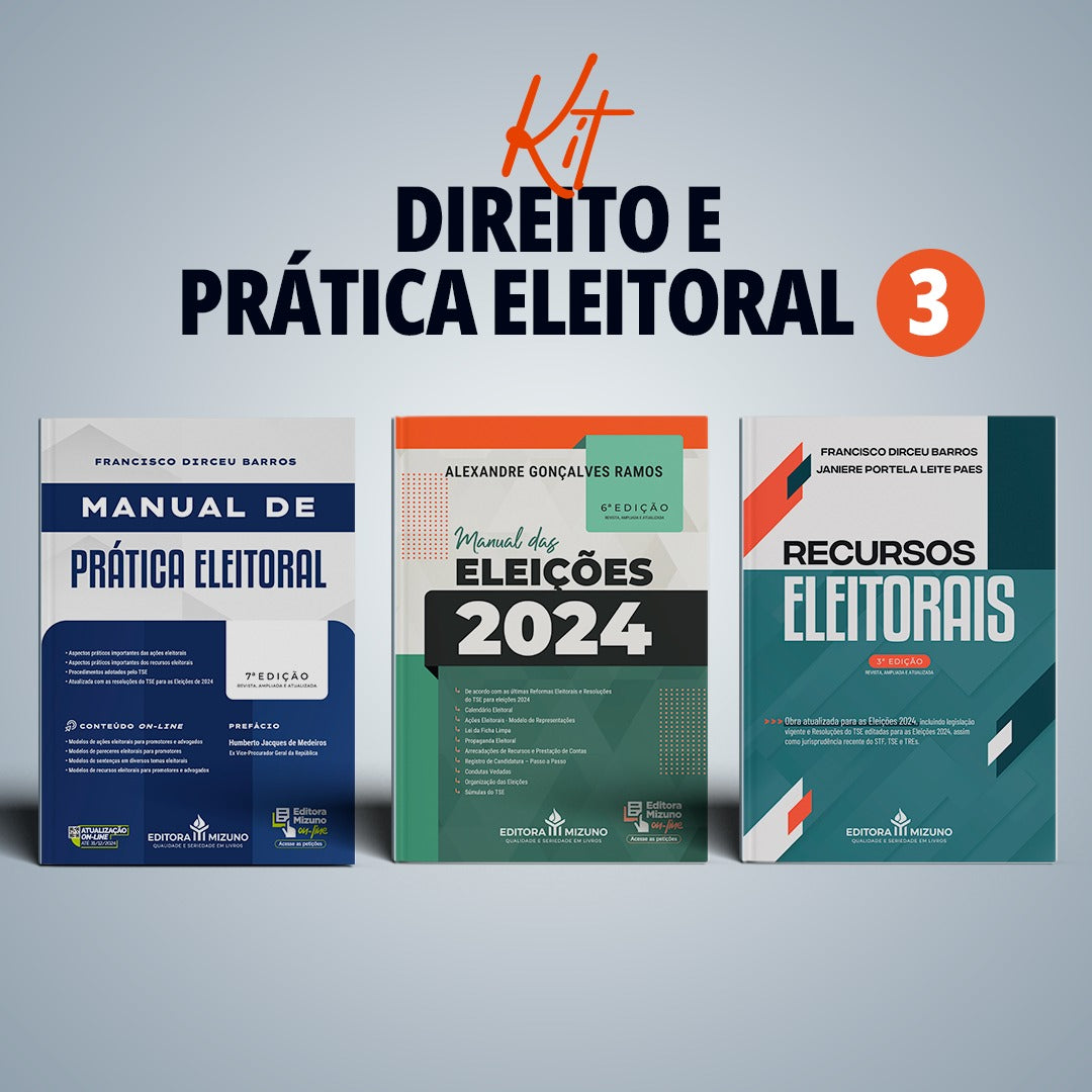 Kit Direito e Prática Eleitoral 3 editoramizuno