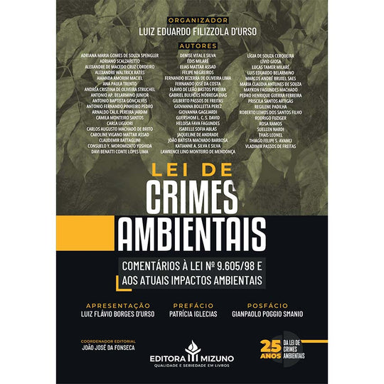 Lei de Crimes Ambientais - Lei nº 9.605/98 (2024) editoramizuno