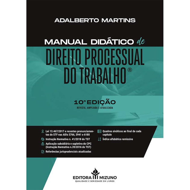 Manual Didático de Direito Processual do Trabalho 10ª edição (2024) - editoramizuno