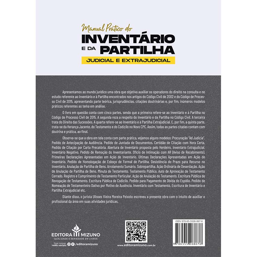 Manual Prático do Inventário e da Partilha 7ª edição (2024) editoramizuno