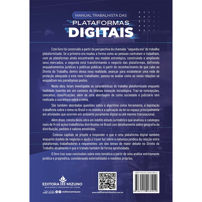 Manual Trabalhista das Plataformas Digitais editoramizuno