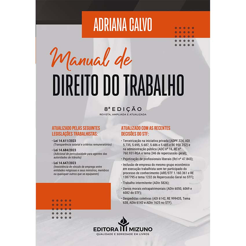 Manual de Direito do Trabalho 8ª edição editoramizuno