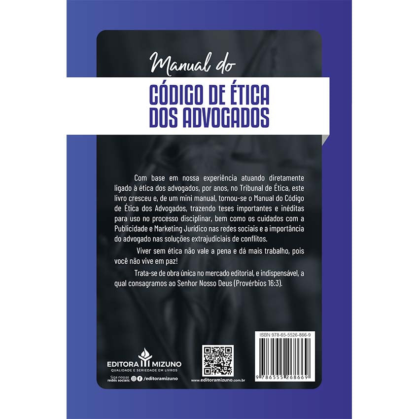 Manual do Código de Ética dos Advogados editoramizuno