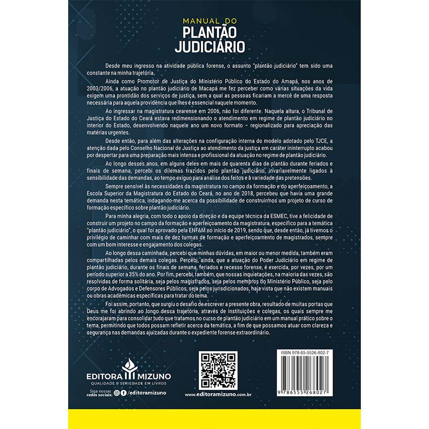 Manual do Plantão Judiciário - Aspectos Teóricos e Práticos editoramizuno