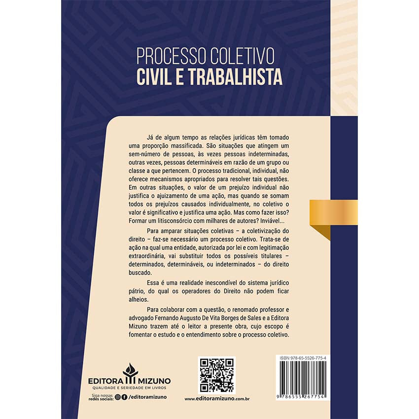 Processo Coletivo Civil e Trabalhista - A Jurisdição Coletiva no Direito Brasileiro editoramizuno