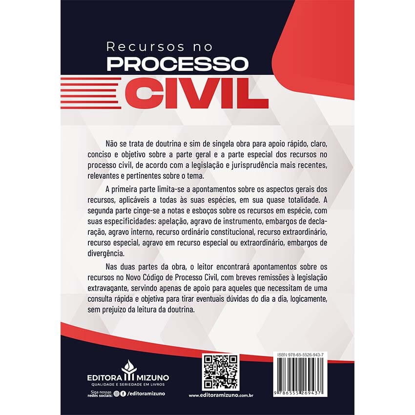 Recursos no Processo Civil editoramizuno