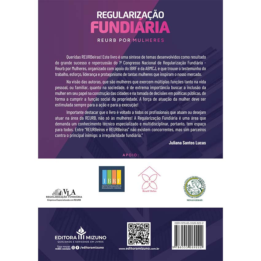 Regularização Fundiária - REURB por Mulheres editoramizuno