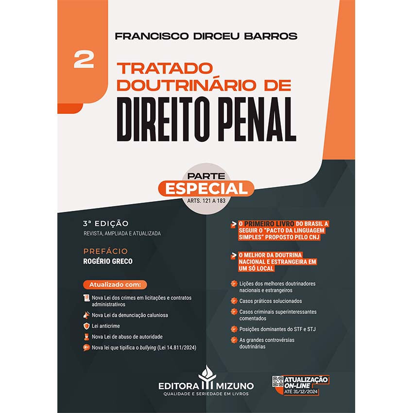 Tratado Doutrinário de Direito Penal Vol. 2 - 3ª edição (2024) editoramizuno