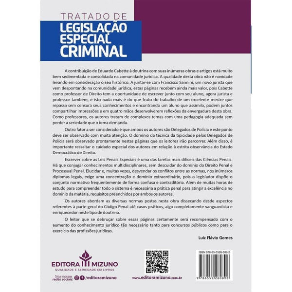 Tratado de Legislação Especial Criminal - Conteúdo aprofundado e abordagem de tema - 2ª Edição editoramizuno