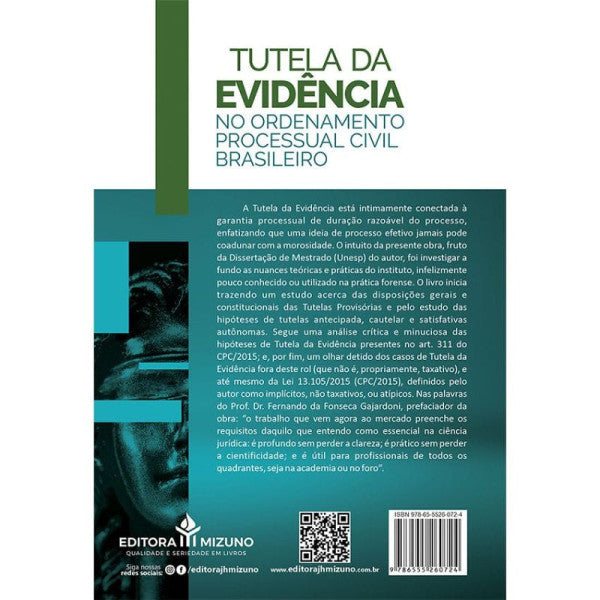 Tutela da Evidência no Ordenamento Processual Civil Brasileiro editoramizuno