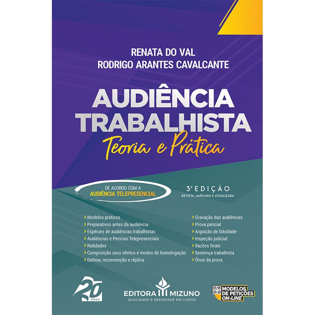 Audiência Trabalhista 3ª edição - Teoria e Prática editoramizuno