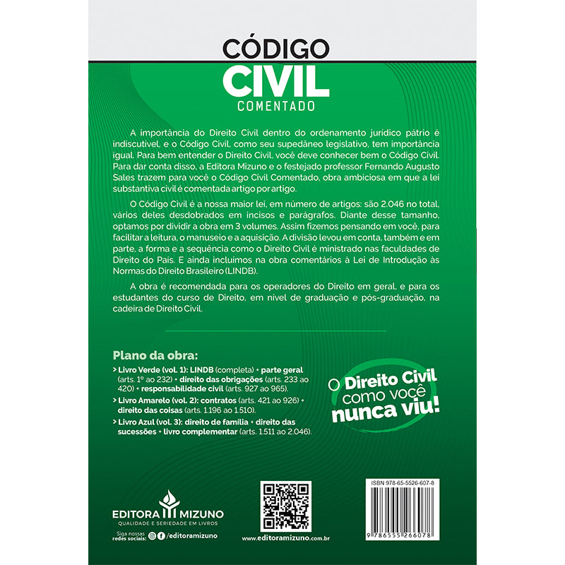 CÓDIGO CIVIL COMENTADO 3 VOLS. 2023 (KIT) editoramizuno