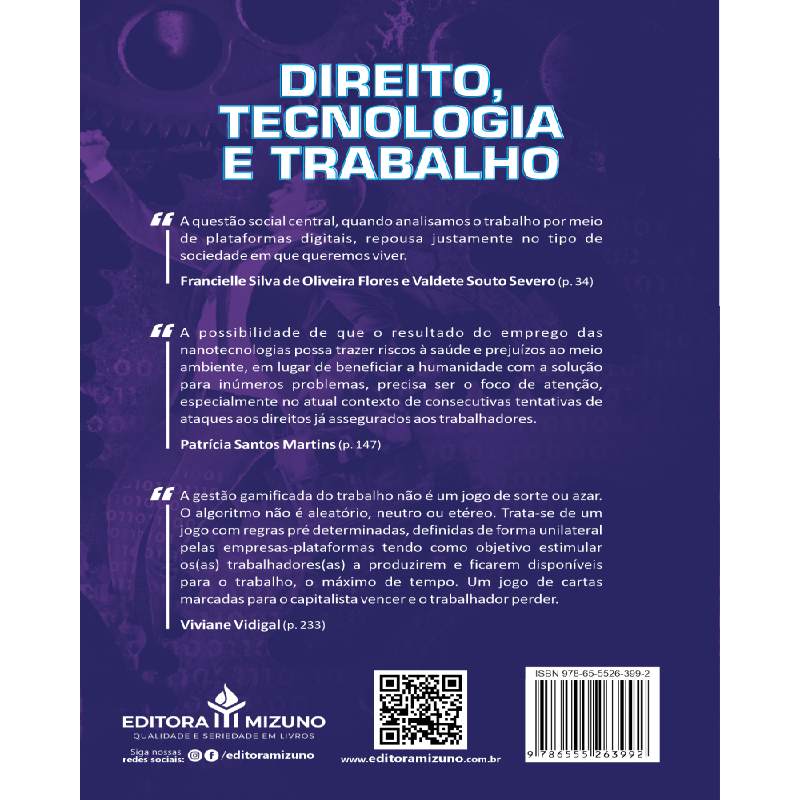 Coleção Direito, Tecnologia e Trabalho - 01 editoramizuno