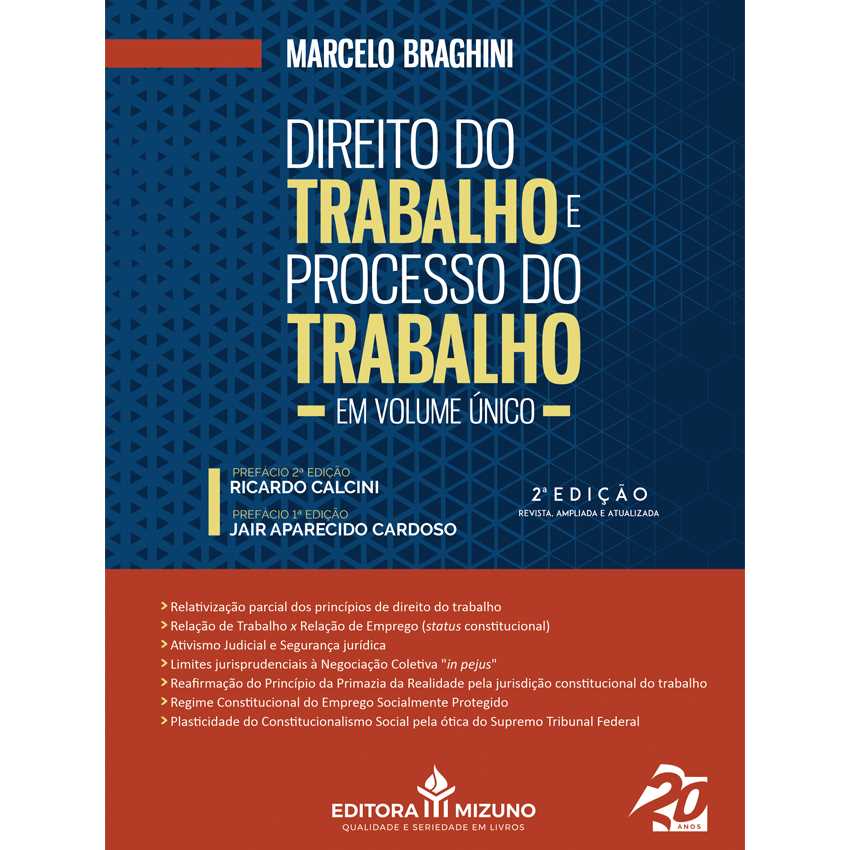 Direito do Trabalho e Processo do Trabalho - 2ª Edição editoramizuno