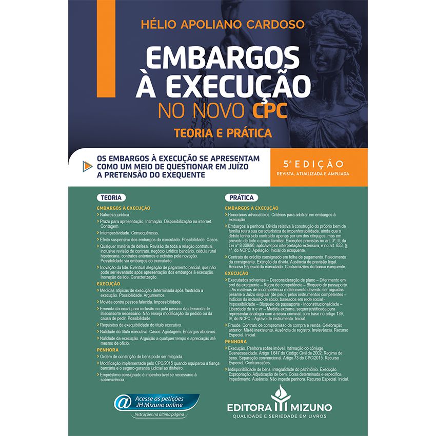 Embargos à Execução no Novo CPC - Teoria e Prática - 5ª edição editoramizuno