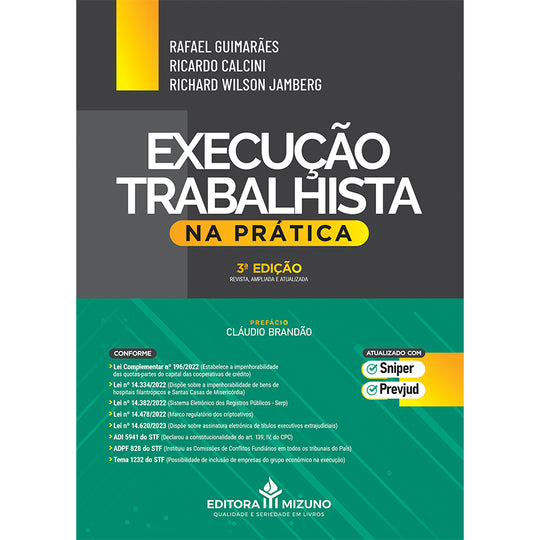 Execução Trabalhista na Prática 3ª edição editoramizuno