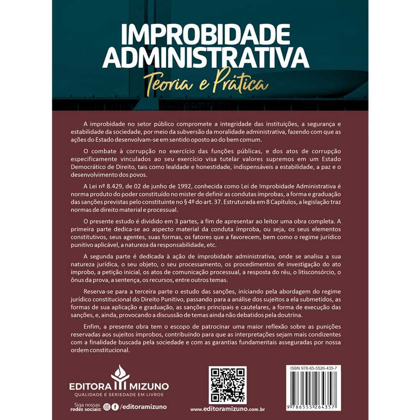 Improbidade Administrativa - Teoria e Prática - 6ª Edição editoramizuno