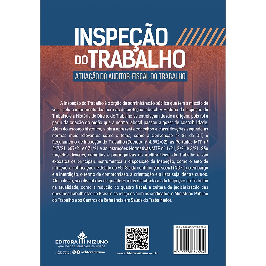 Inspeção do Trabalho - Atuação do Auditor-Fiscal do Trabalho editoramizuno