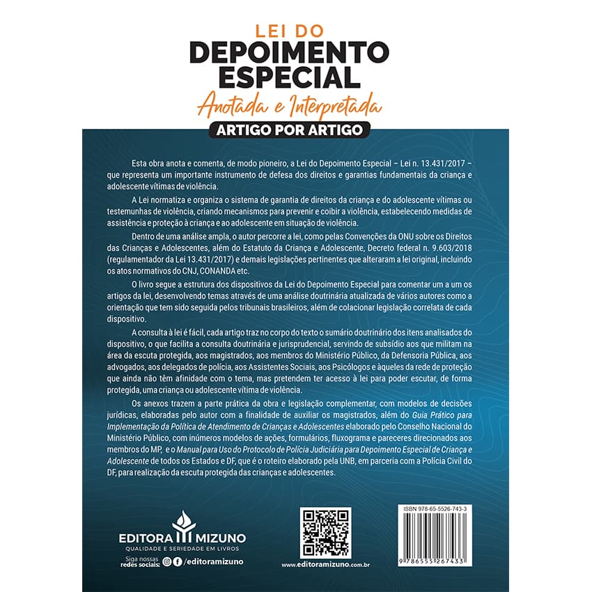 Lei do Depoimento Especial Anotada e Interpretada - 2ª Edição editoramizuno