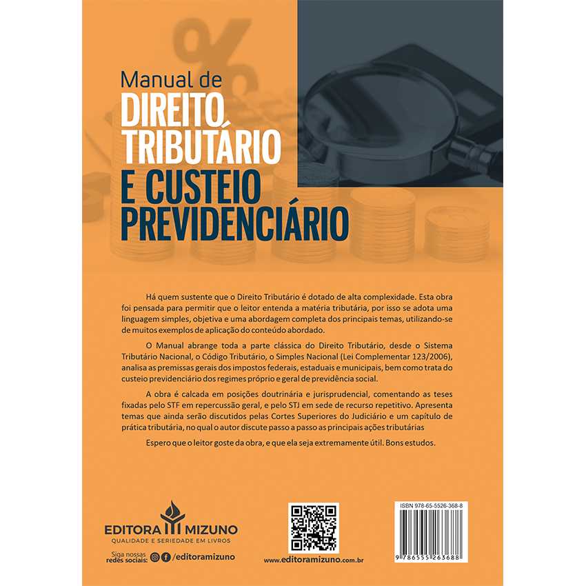 Manual de Direito Tributário e Custeio Previdenciário editoramizuno