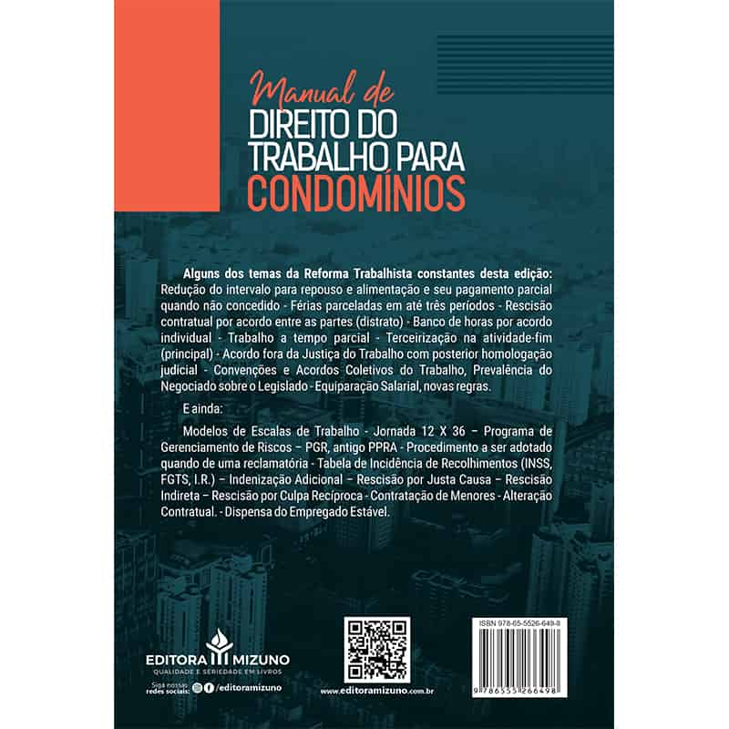 Manual de Direito do Trabalho para Condomínios 4ª edição editoramizuno