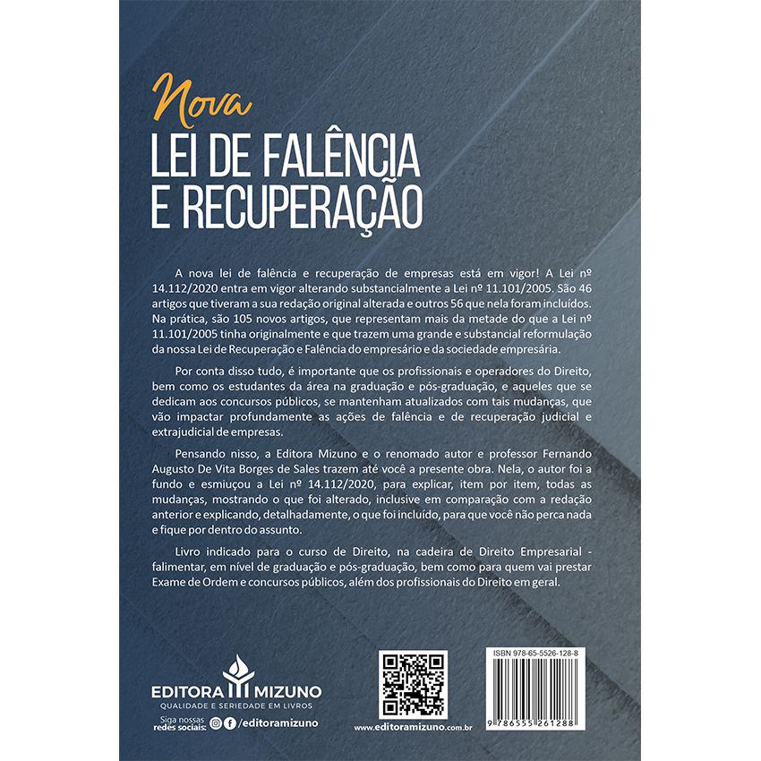 Nova Lei de Falência e Recuperação - Análises e Comentários da Reforma Promovida na Lei Nº 11.101/2005 editoramizuno