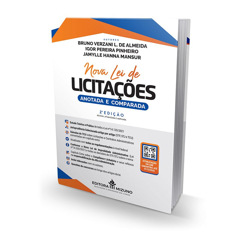 Nova Lei de Licitações Anotada e Comparada - 2ª Edição editoramizuno