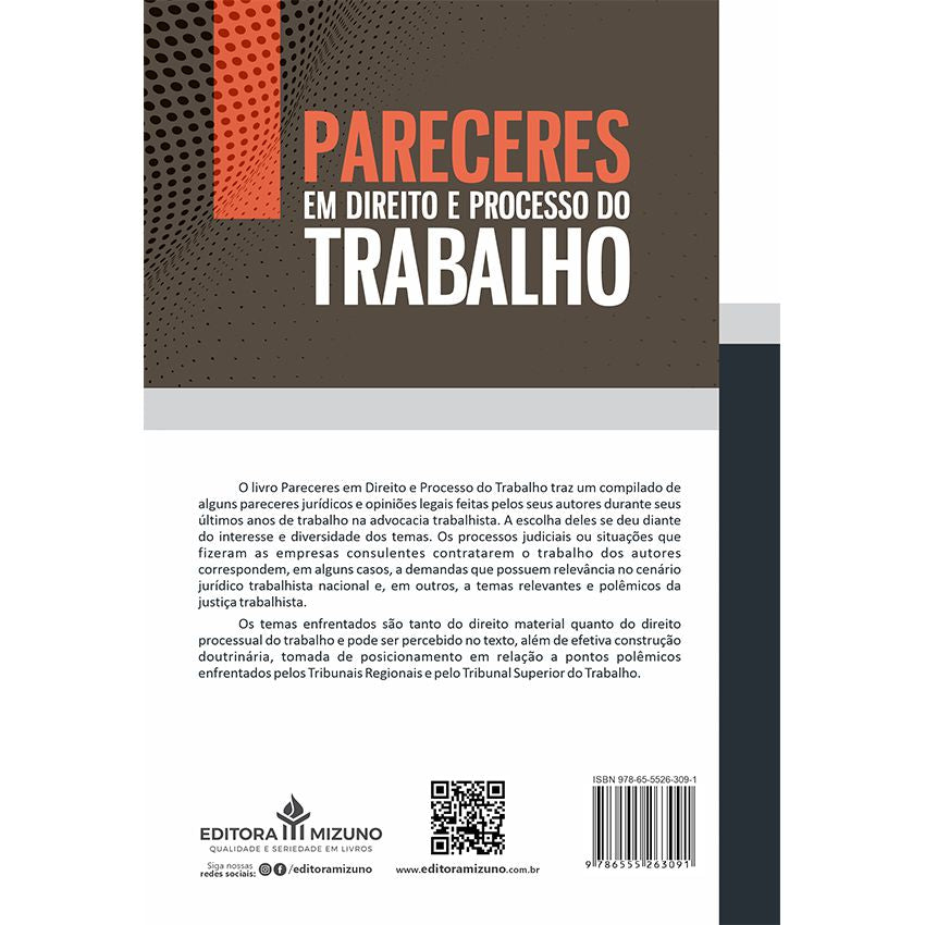 Pareceres em Direito e Processo do Trabalho editoramizuno