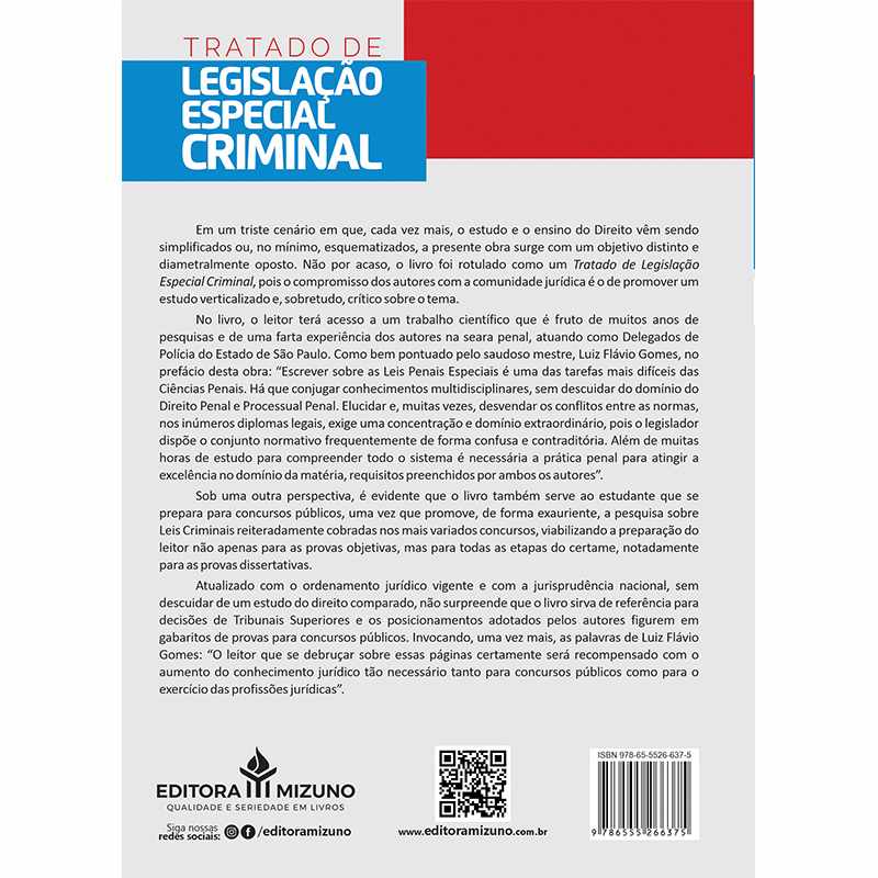 Tratado de Legislação Especial Criminal 3ª Edição editoramizuno