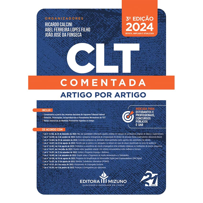 Clt Comentada Artigo Por Artigo 2024 Atualizada 4757